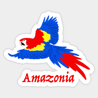 Amazonia Scarlet Macaw Sticker